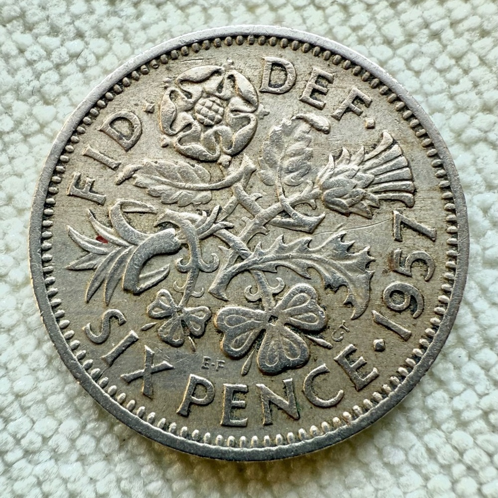 WEDDING SIXPENCE - LUCKY BRIDAL GIFT - ANNIVERSARY BIRTHDAY